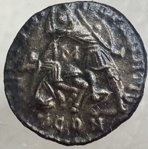 Ancient Roman Coin 351AD Caesar Constantius Gallus Soldier Spearing Horseman