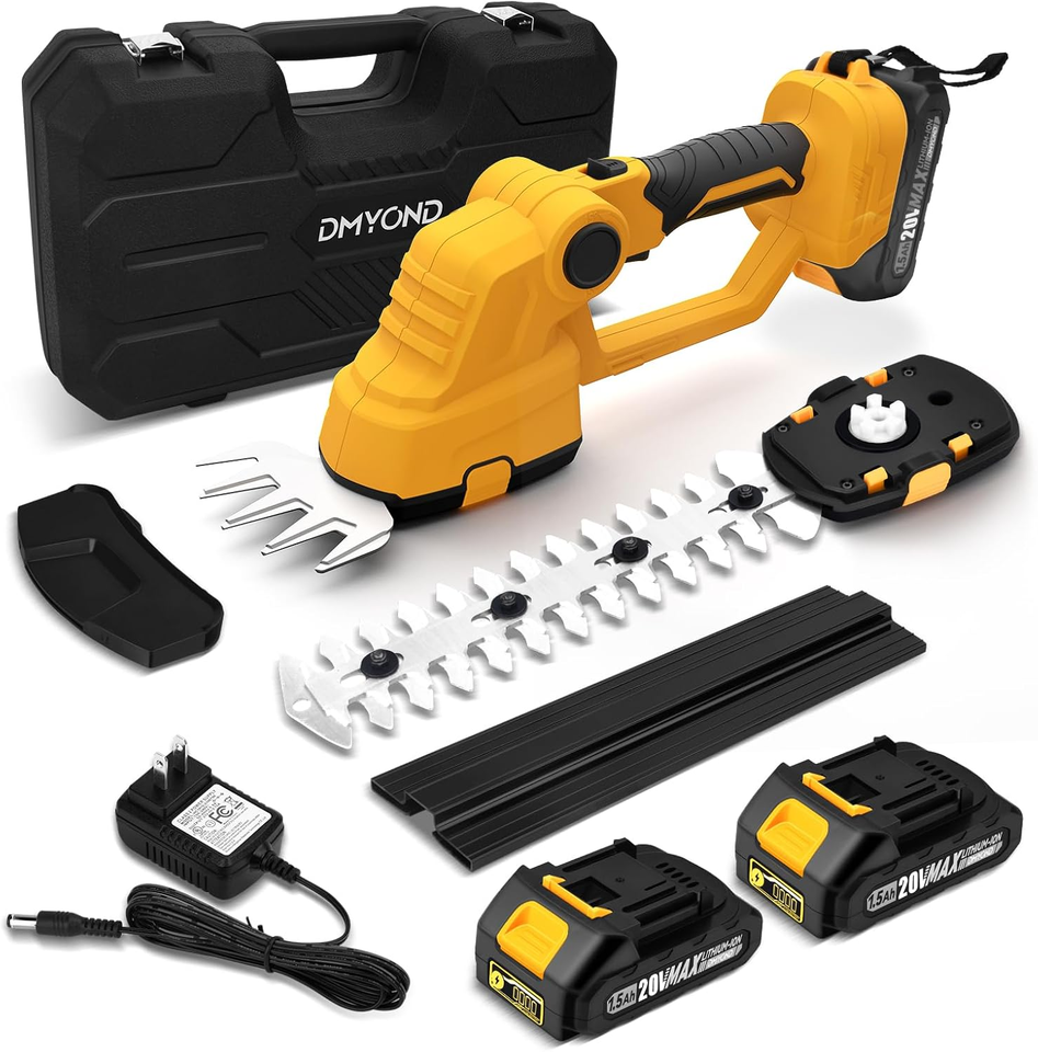 Hedge Trimmer Shears Cordless, 21V Electric Shrub Trimmer Grass Shears