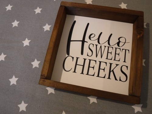 Farmhouse wall hanging humorous bathroom handmade rustic sign - Picture 6 of 7