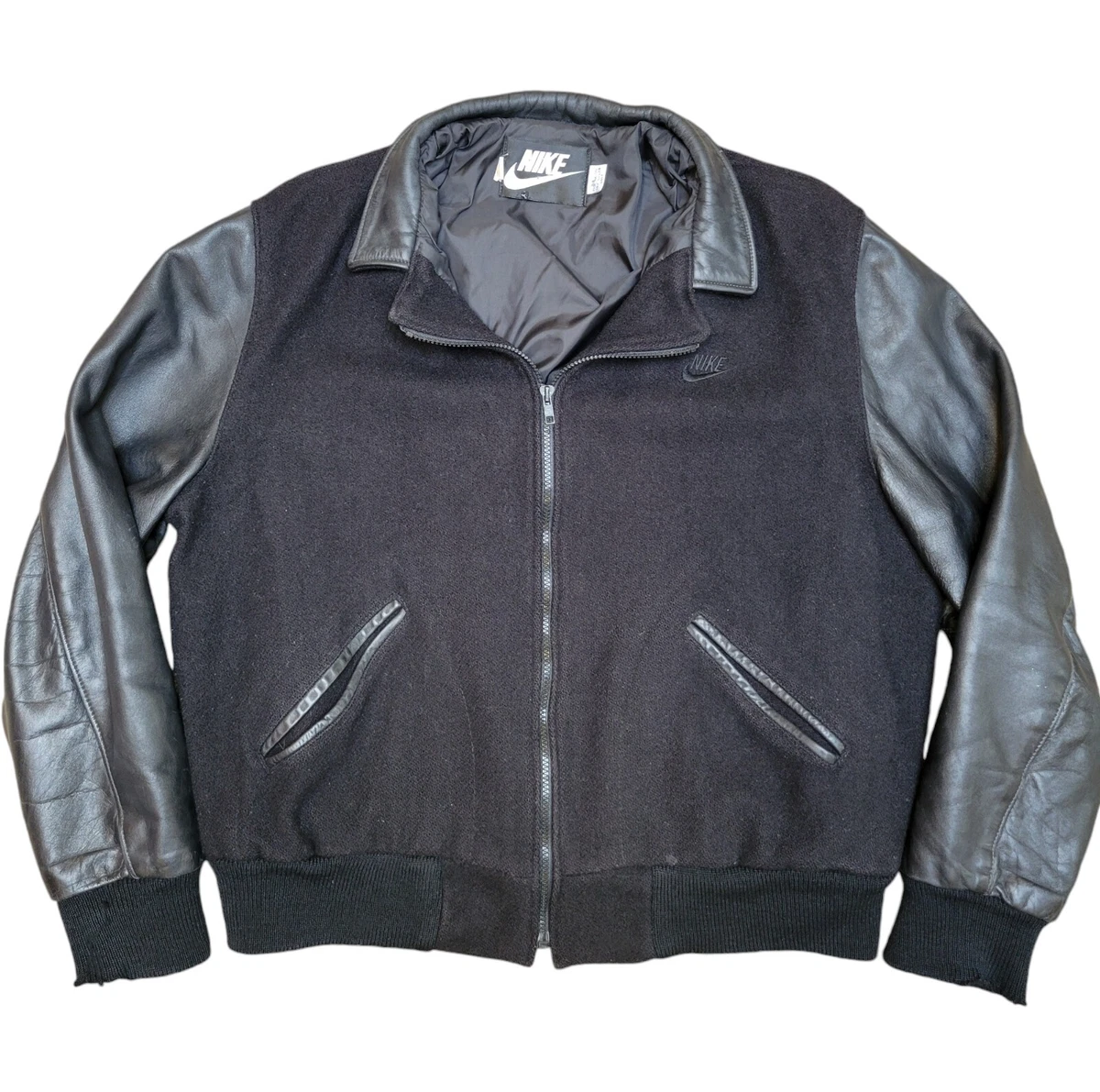 Nike Leather Outer Shell Black Coats, Jackets & Vests for Men for