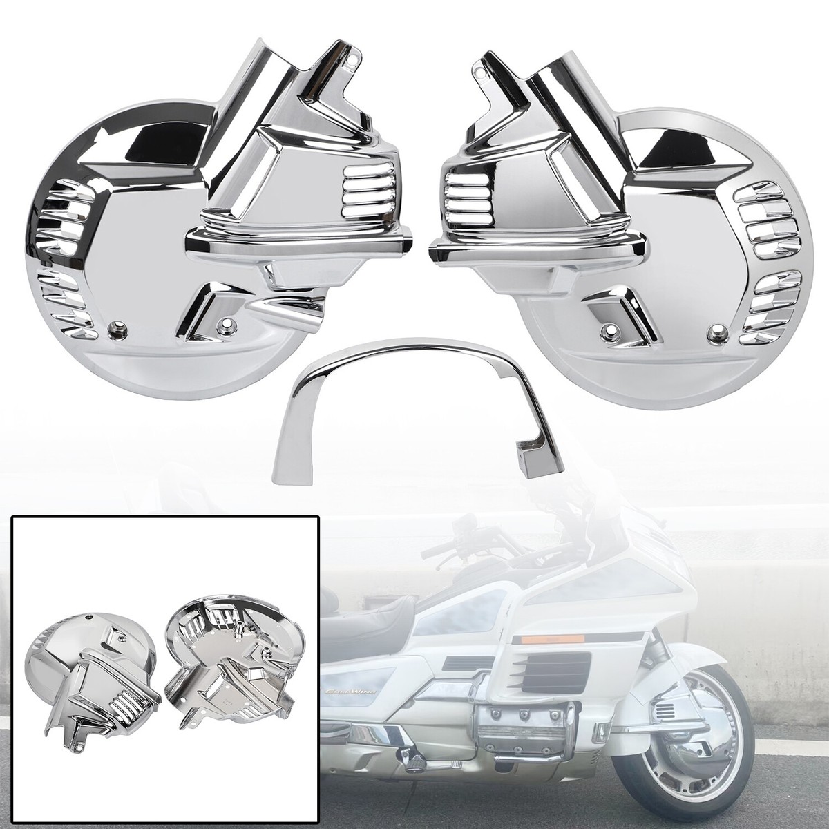 Chrome Front Brake Rotor Disc Cover For Honda Goldwing 1500