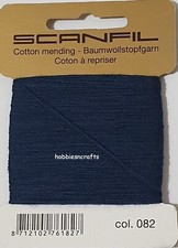 SCANFIL NAVY BLUE 100% COTTON Thread for Hand Sewing Darning & Mending 15 Metres