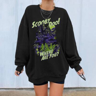 Scooby Doo Where Are You Haunted Mansion Scary Halloween Night Sweatshirt