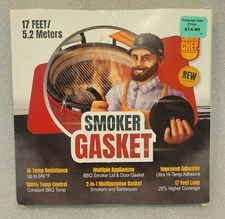 Smoker Gasket – 0.6’’ Wide 0.2’’ Thick High Temp Seal Grill Gasket – 17 FT Long
