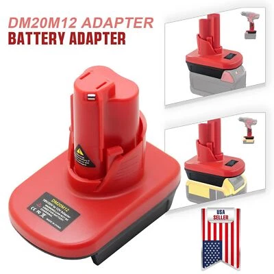 For Milwaukee M18 / Dewalt 18V 20V to Milwaukee M12 12V Power Tool Adapter