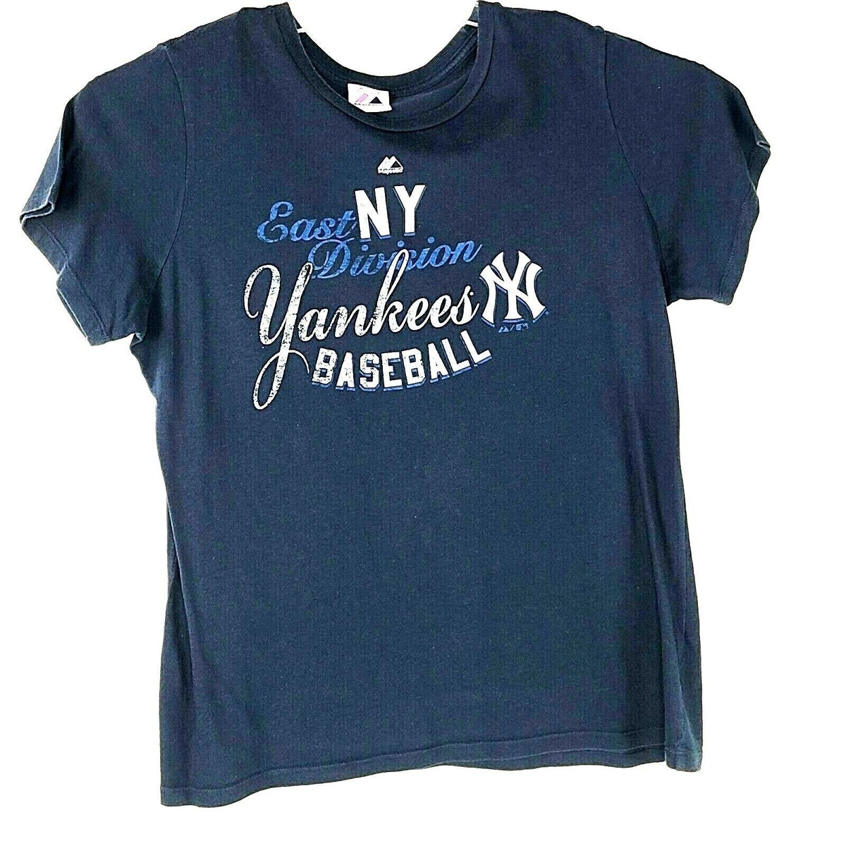 応援グッズ Majestic - Majestic vintage Yankees baseball shirt Vintage New York Yankees Jersey Mens XL Majestic NY Blue