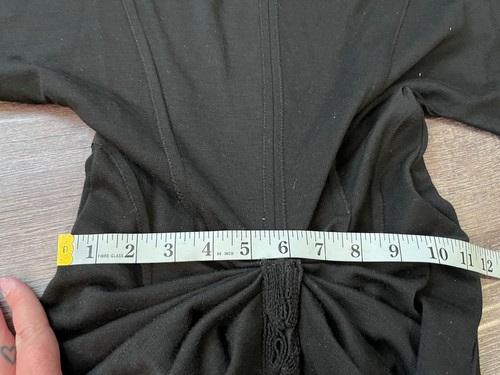 Marni Womens Black Dress Size Small Long Sleeve with bunch in Back O8 - Picture 8 of 8