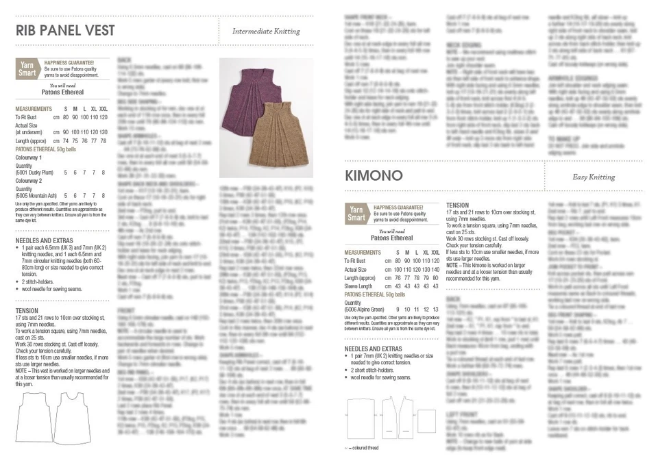 Patons' Made In Ethereal Pattern Book 2 knits for Alpaca Blend Yarn/Wool - image 3 of 3