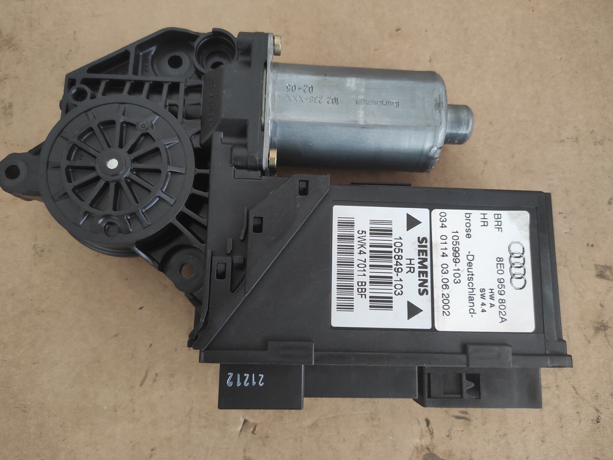 Moteur De Lève-vitre Arrière Gauche Pour Audi A4 - Réf. 8E0 959 801 A / 8E0959801A - Marque VDO - Occasion