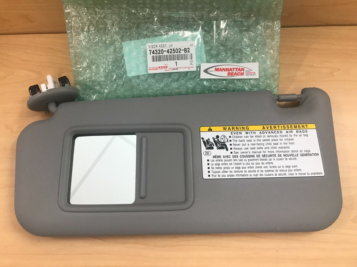 New Toyota GRAY Drivers Side Sun Visor 2010-2012 RAV4 74320-42502