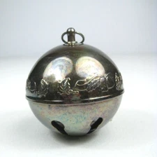 Wallace 1983 Silver Plated Christmas Sleigh Bell Ornament Silverplate Tarnish