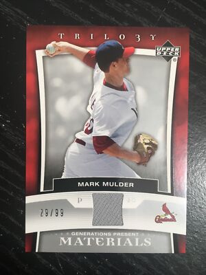 2005 Upper Deck Trilogy #PR-MM Mark Mulder Game Used Jersey 29/99 STL Cardinals