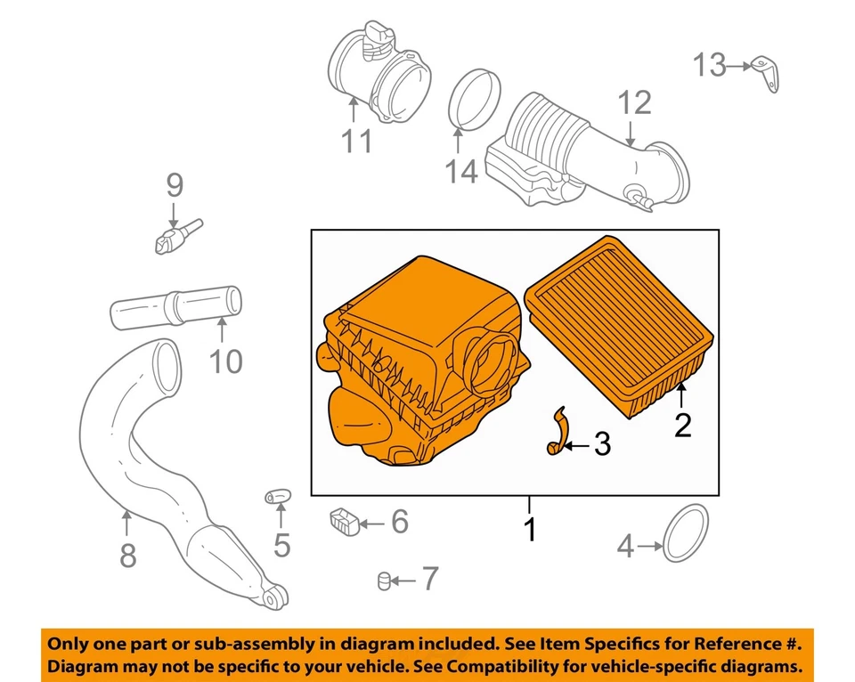 Used Air Cleaner Assembly fits: 2001 Bmw 740I Grade A - Image 2 of 4