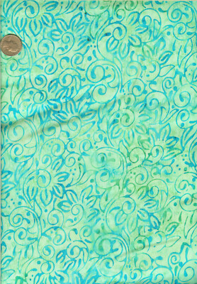 BATIK TONGA - VINE SCROLL/MIDORI- TIMELESS TREASURE - BTHY - 18''X44''