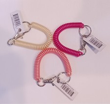 3 Color Spiral Retractable Spring Coil Key Chain Anti-Lost Stretch Cord Lanyard