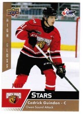22/23 2022 UPPER DECK CHL CEDRICK GUINDON #342 STARS HIGH GLOSS PARALLEL 01/10