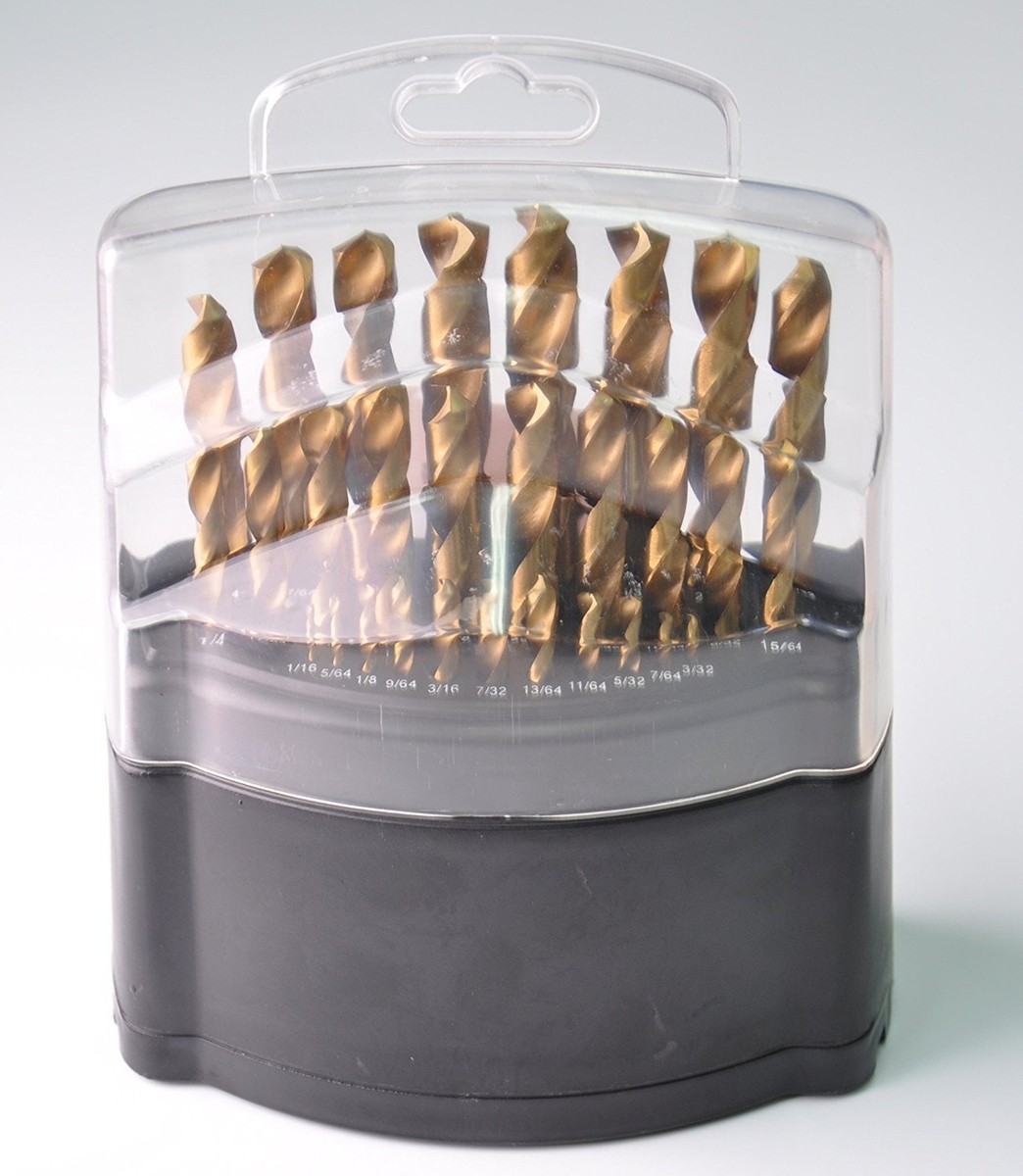 DRILLFORCE 10-Piece Titanium Coated Drill Bit Set - For Metal, Steel, Aluminum & More