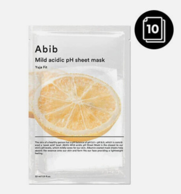 Abib Mild Acidic pH Sheet Mask 10ea #Yuzu Fit