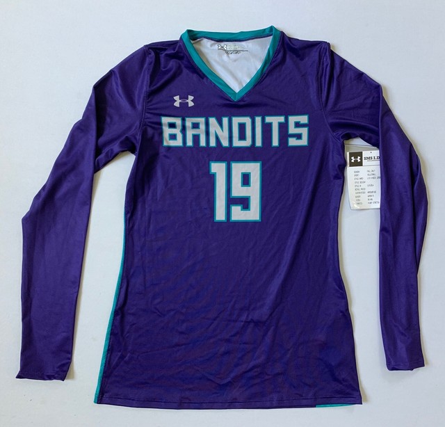 UNDER ARMOUR Womens Bandits 19 LS Volleyball Jersey Purple Small