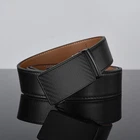 Mens Genuine Leather Ratchet Belts Adjustable Automatic Buckle Size 30 38 40 42