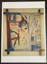 postcard art Jean-Michel Basquiat 3 Quarters of Olympia Minus  painting unposted