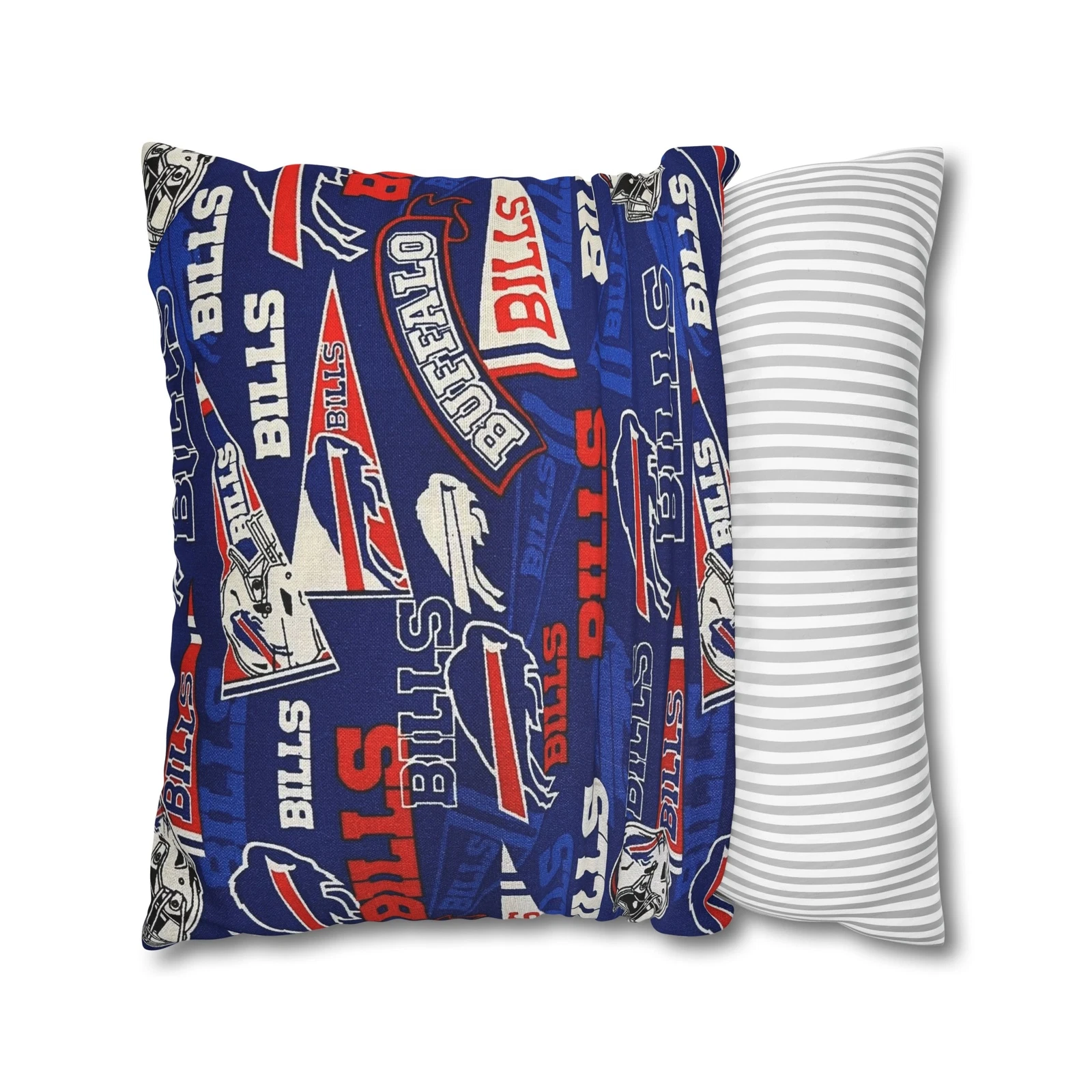 Buffalo Bills Spun Square Throw Pillowcase