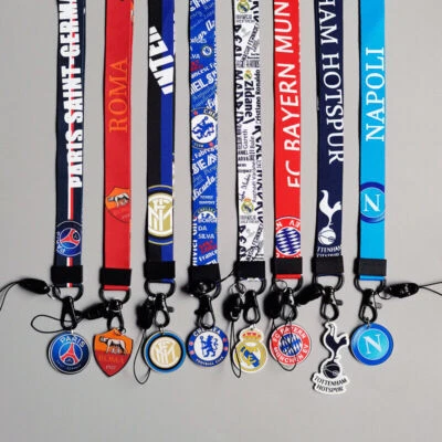Sport Football Gift Fans Lanyard Neck Strap Keyring ID Holder Strap