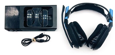 ASTRO Gaming A50 Wireless Dolby Gaming Headset For PS4/PC - Black/Blue READ DESC