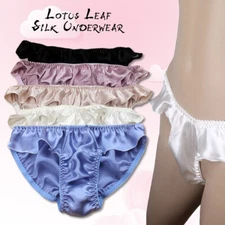 Women Seamless Panties Silk Satin Briefs Knickers Underwear Soft Lingerie L-2XL