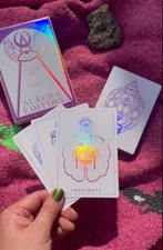 Threads of Fate Oracle Deck Aurora Edition Guidebook Holographic Lavender Foil