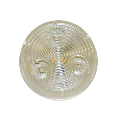 Round LED Marker/Clearance Light - Amber with Clear Lens - 2'' (MCL55ACB)