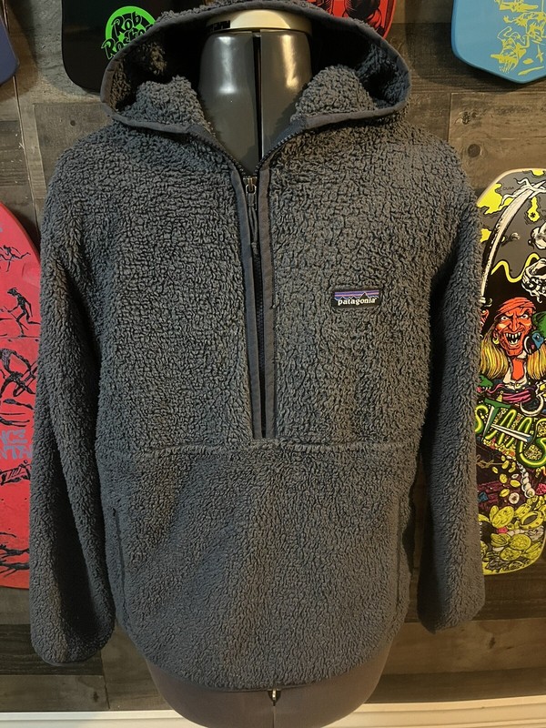 Vintage Patagonia Deep Pile Fleece Jacket Gray Medium Hoodie Women’s