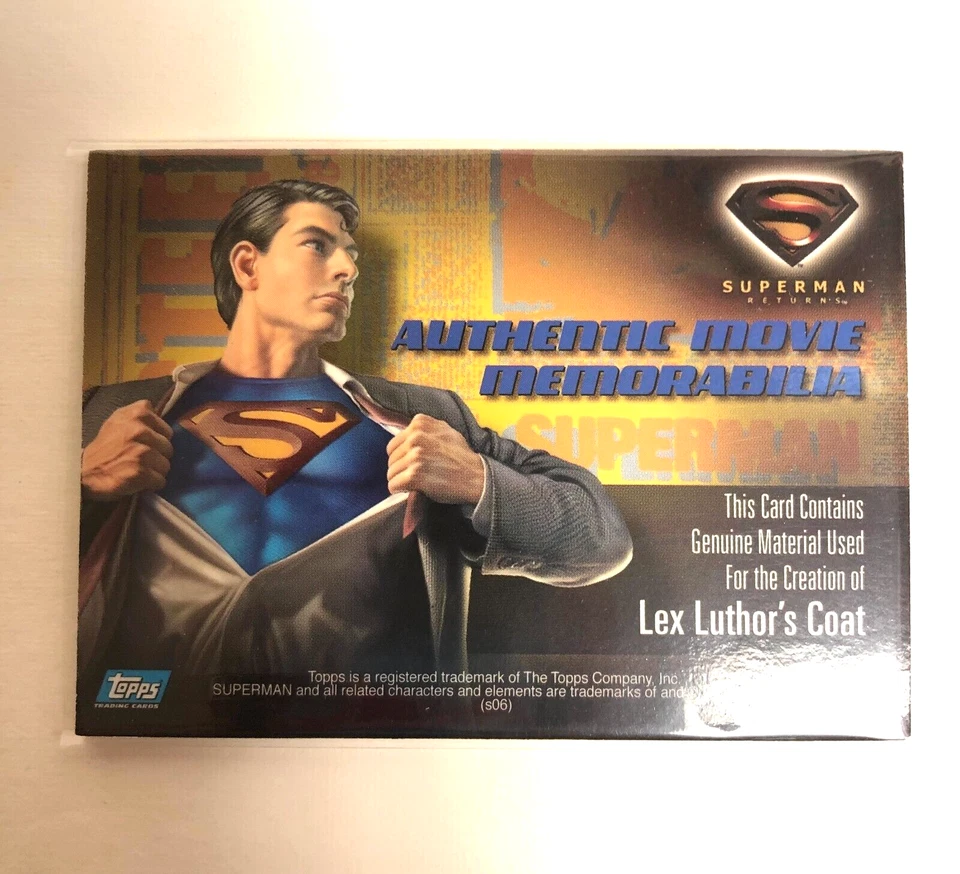 Superman Returns Authentic Movie Memorabilia Trading Card Lex Luthor's Coat - Image 2 of 2