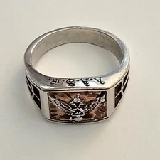 Masonic Ring Men's Scottish Rite Freemasonary 32 Degree Level Size 12.5 AASR