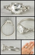 Vintage Style 1.30Ct White Round Cut Women's Engagement Wedding Ring 925 Silver