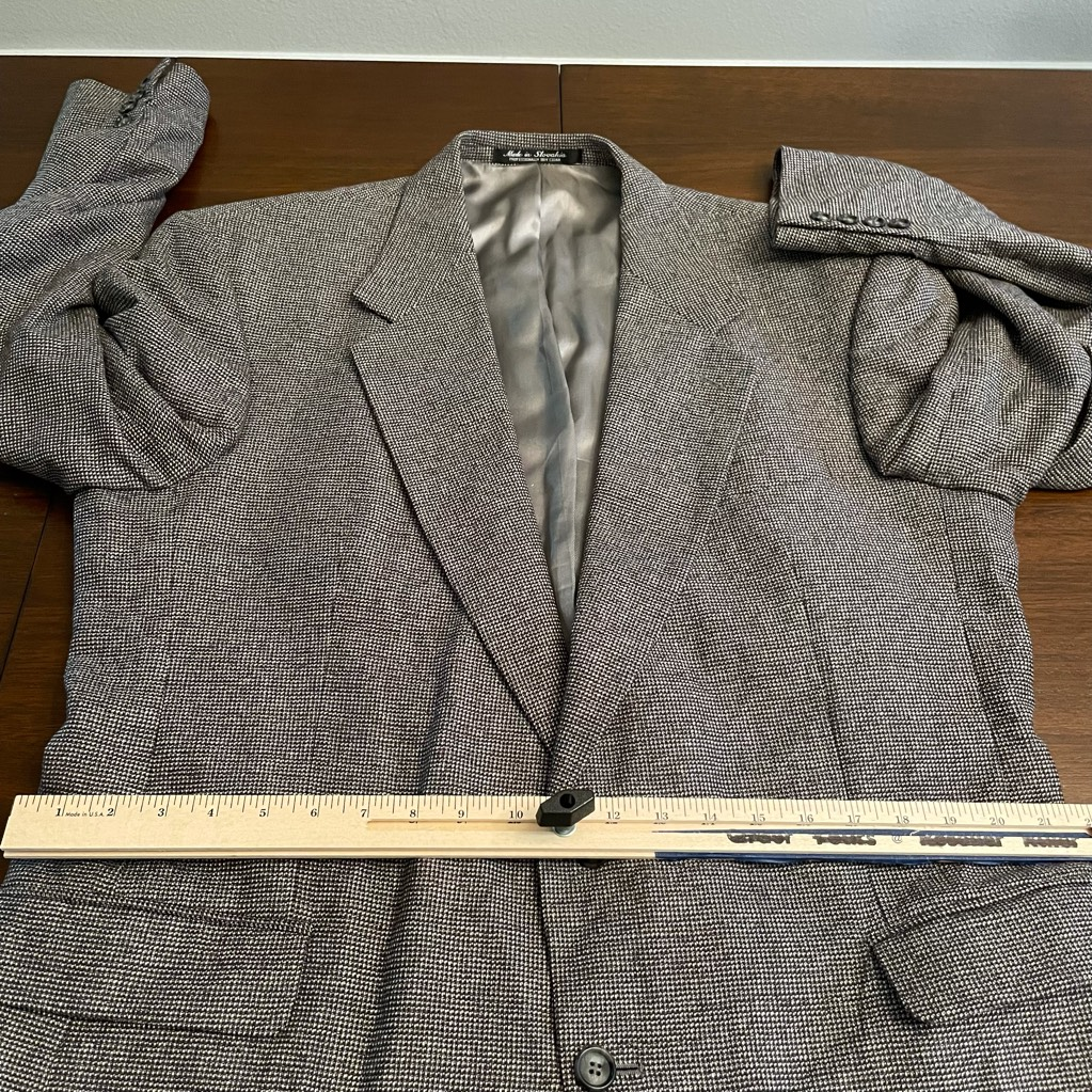 FILA Giacca tuta uomo Tailors Row Deansgate blazer seta lana grigio pied de poule 44L