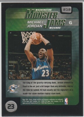 MICHAEL JORDAN Monster Jams BASKETBALL CARD Chicago Bulls #23