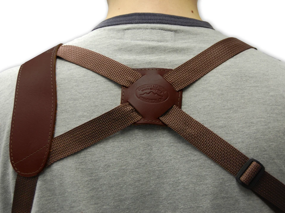 NEW Barsony Horizontal Brown Leather Shoulder Holster Steyr Walther Comp 9mm 40 - Image 3 of 4