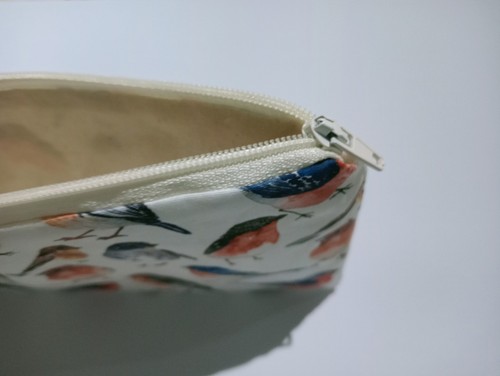 Handmade Lined Fabric Coin Purse : Bird Design - Picture 3 of 3