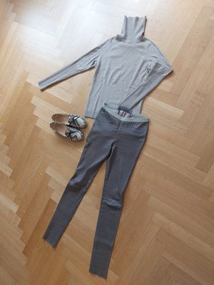 LAPIS.ITALIA Leder Leather Leggings Luxus Weich Soft NP ca. 400   IT 42 Dt. 36-3