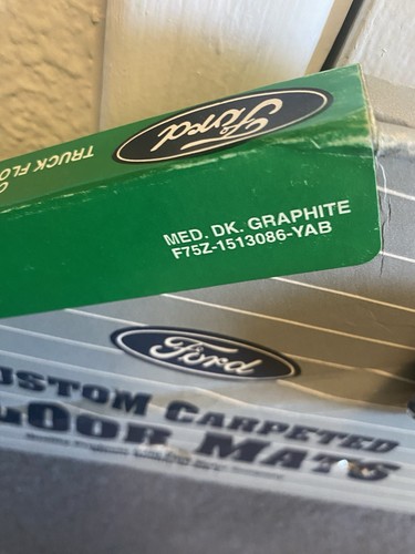 NOS 1997 Ford truck F Series Truck Med Dk Graphite Floor mats F75Z-1513086-YAB - Picture 4 of 10