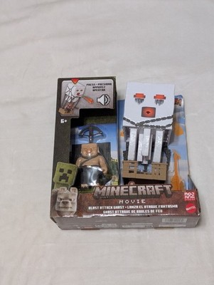 minecraft blast attack ghast figurine with piglin