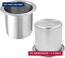 2pcs Stainless Steel Cup Holder Drop In Car Insert 3.43 Universal 2pcs Stainless Steel Cup Holder Drop In Car Insert 3.43 Universal