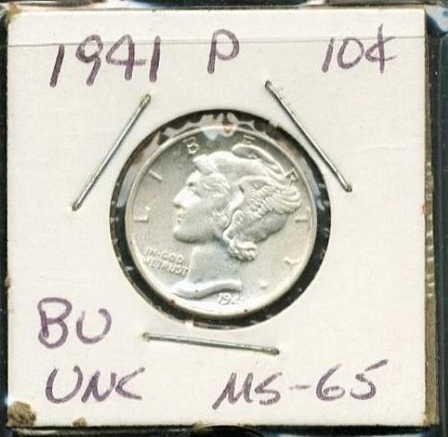 1941-P Mercury Dime — photo from the most recent tracked eBay sale