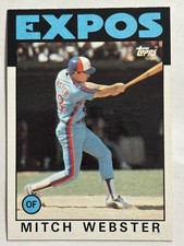 1986 Topps #629 Mitch Webster Montreal Expos