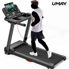 UMAY Treadmills For Home, 2.5HP Quiet Brushless Folding Treadmill With Heart Rat