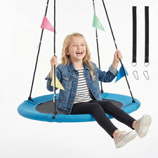 40 Inch round Tree Swing for Kids Adults, Waterproof Heavy Duty Flying Seat wi