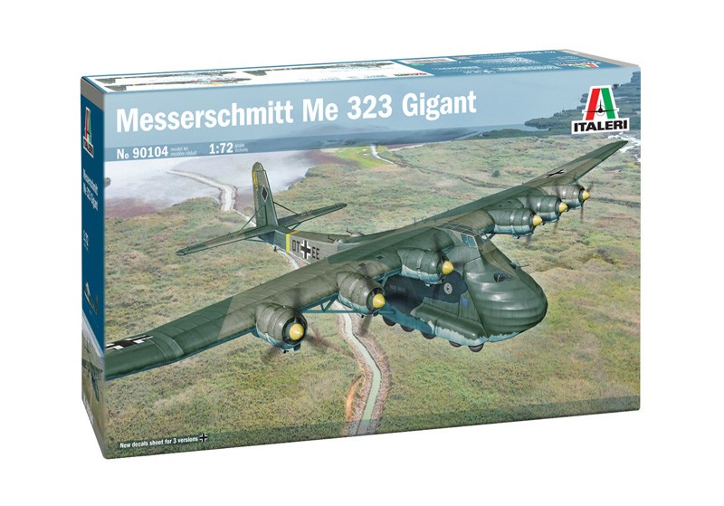 Maquette Italeri 1/72 Messerschmitt Me 323 Gigant en plastique avec 3 décorations