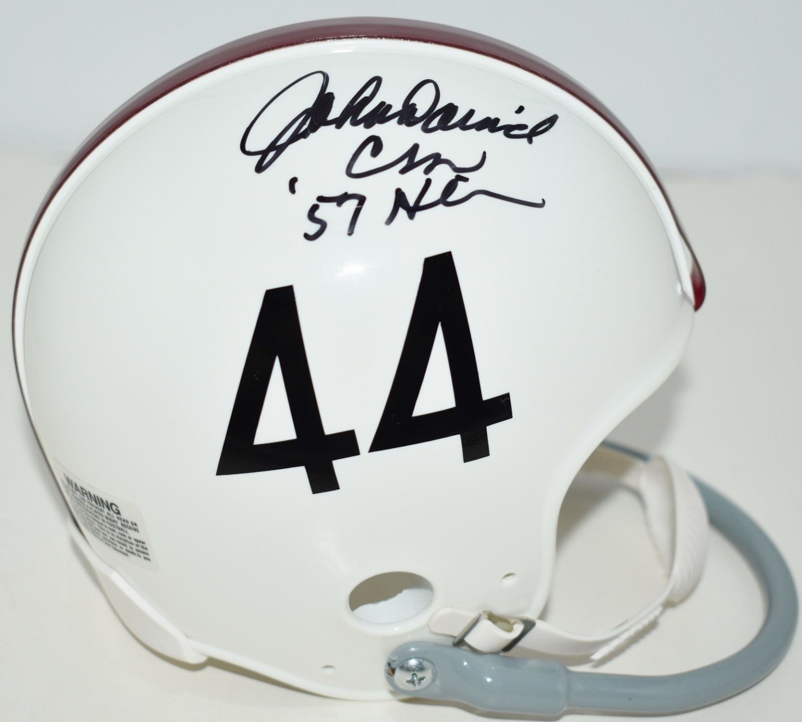 JOHN DAVID CROW AUTOGRAPHED 1 BAR TB MINI HELMET TEXAS A&M HEISMAN 1957 TRISTAR