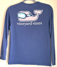 Vineyard Vines Long Sleeve Blue Tee Shirt Kids Girls Medium 12-14 Lightweight